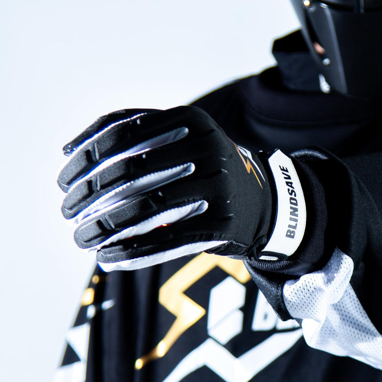 Blindsave Målvaktshandskar Padded “X” Black, Svart målvaktshandskar från Blindsave, detaljbild