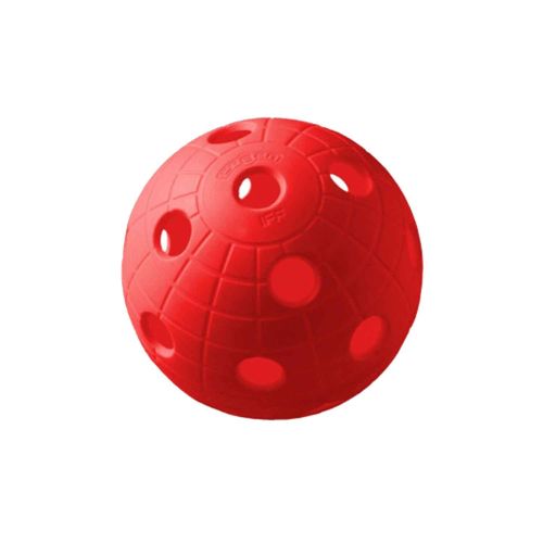 Unihoc Innebandyboll Crater Red, Röd innebandyboll från Unihoc